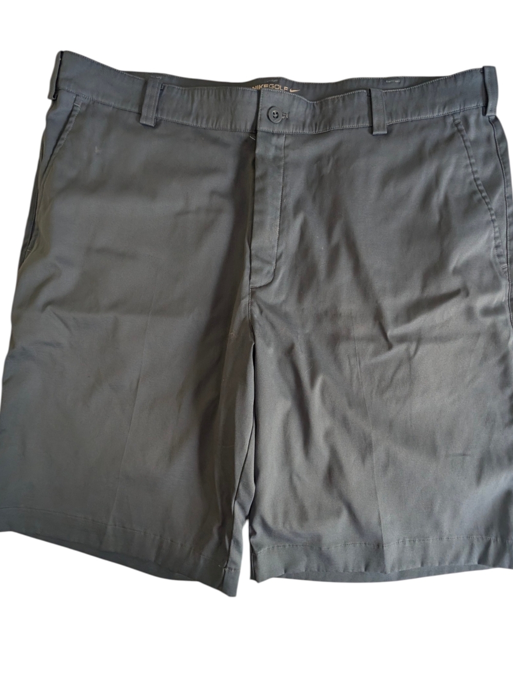 Nike Men's Charcoal Flat-Front Golf Shorts